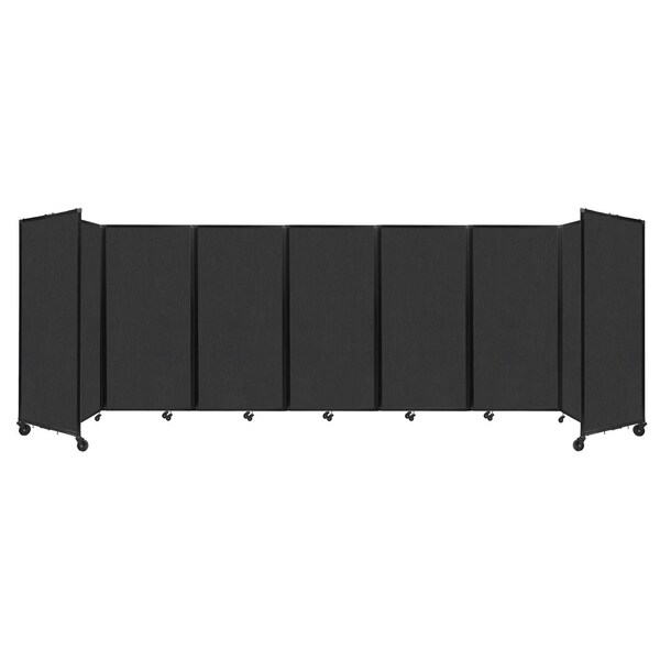 Versare Room Divider 360 Folding Portable Partition 19'6" x 6' Black Fabric 1172702 - main
